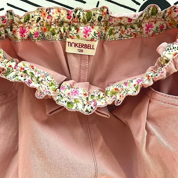 Cute Little Girl’s Peach Twill Paperbag Pants (Sz 5-6) - Picture 6 of 10